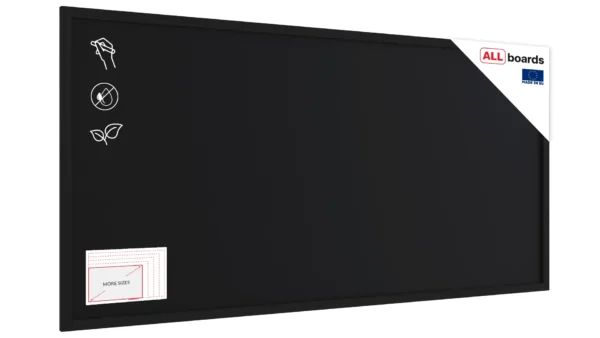 Chalkboard 120x60 cm with varnished black frame ECO