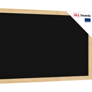 Black chalkboard 120x60 cm natural wooden frame