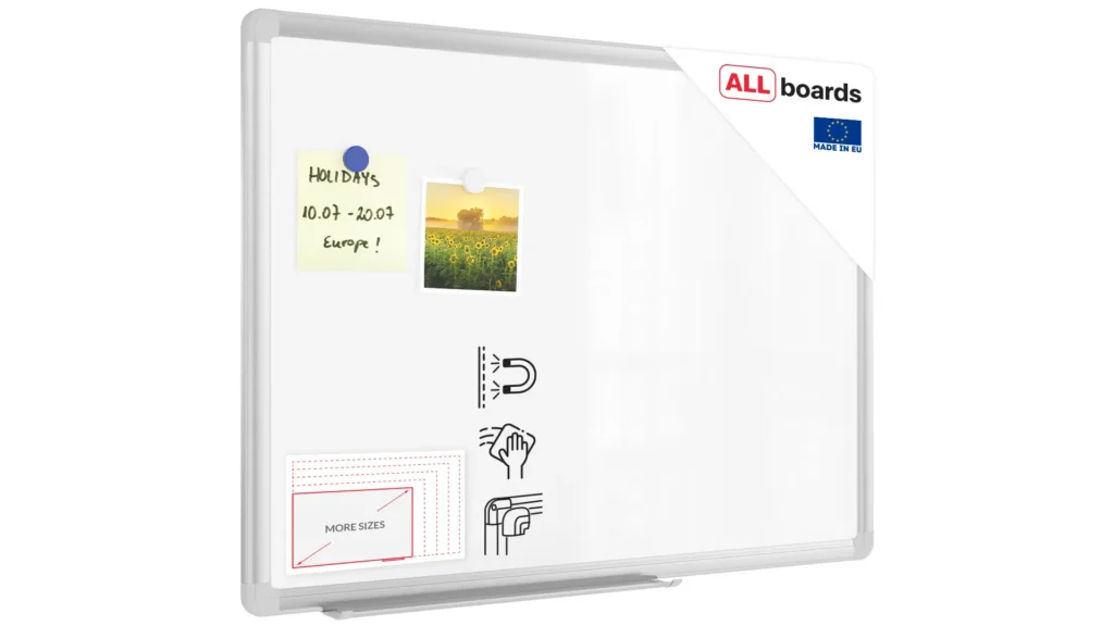 Whiteboard dry erase magnetic surface aluminium frame 60x45 cm PREMIUM EXPO