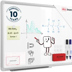 Whiteboard dry erase magnetic surface aluminium frame 60x45 cm PREMIUM EXPO + FREE Accessory Set