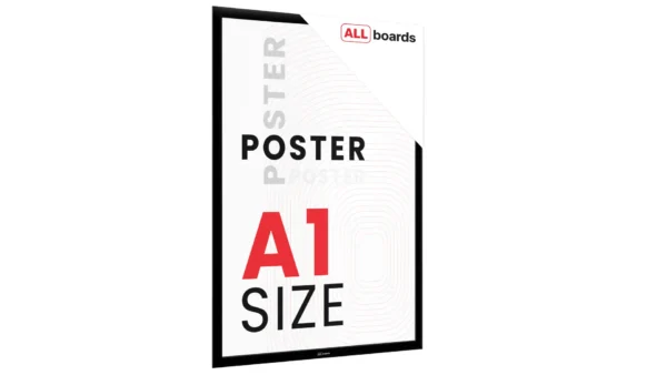 Snap Frame Poster Holder – Black Aluminium Frame - A1 size