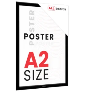 Snap Frame Poster Holder – Black Aluminium Frame - A2 size