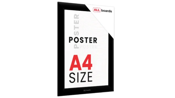 Snap Frame Poster Holder – Black Aluminium Frame - A4 size