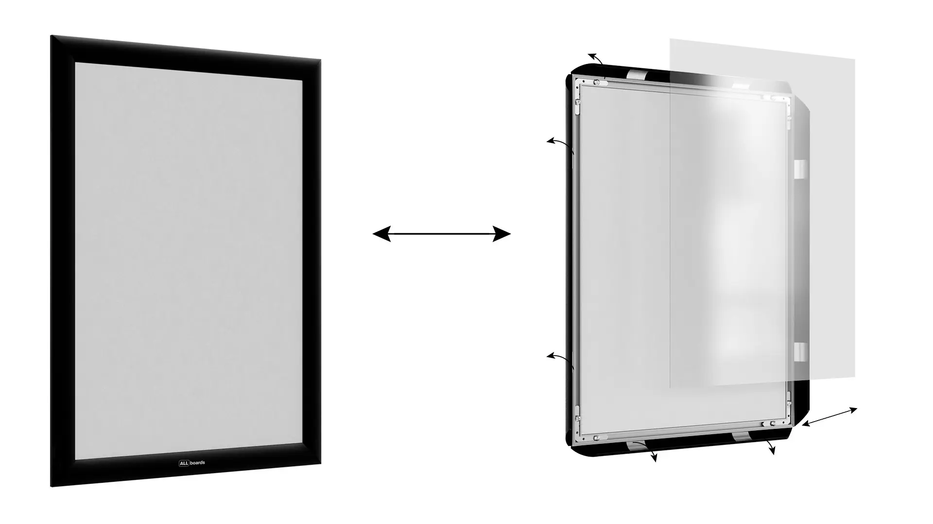 10x Snap Frame Poster Holder – Black Aluminium Frame - A3 size - Image 2