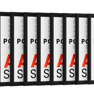 10x Snap Frame Poster Holder – Black Aluminium Frame - A3 size