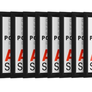 10x Snap Frame Poster Holder – Black Aluminium Frame - A4 size