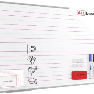 Magnetic Dry-Wipe Whiteboard for Learning to Write – 150 × 100 cm - Includes Accessory Set