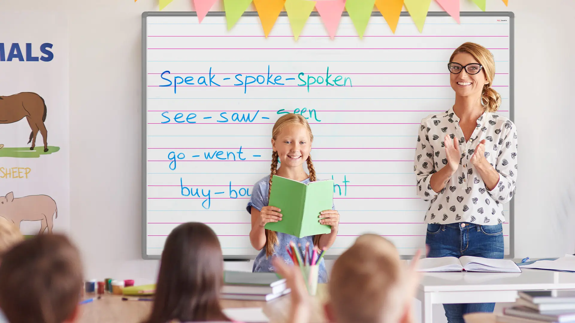 Magnetic Dry-Wipe Whiteboard for Learning to Write – 150 × 100 cm - Includes Accessory Set - Image 3