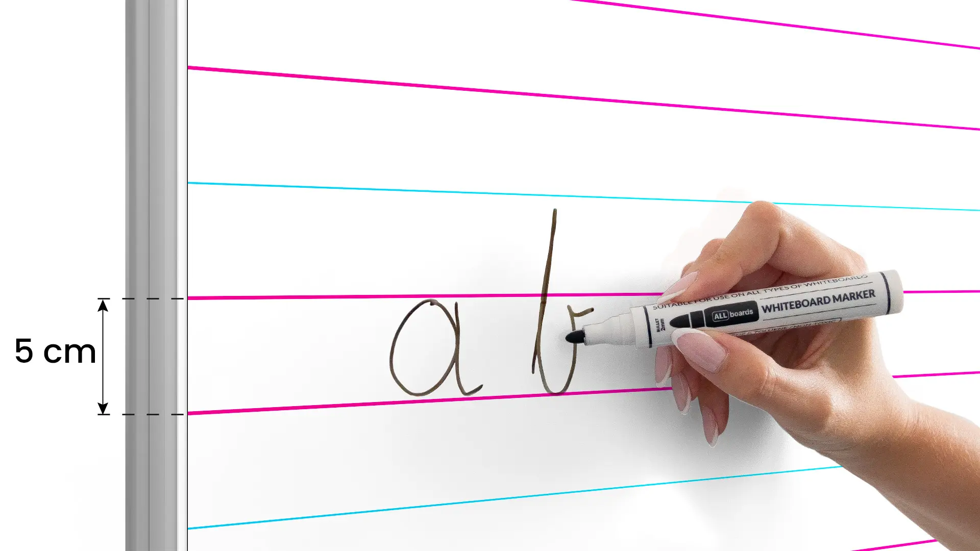 Magnetic Dry-Wipe Whiteboard for Learning to Write – 150 × 100 cm - Includes Accessory Set - Image 5