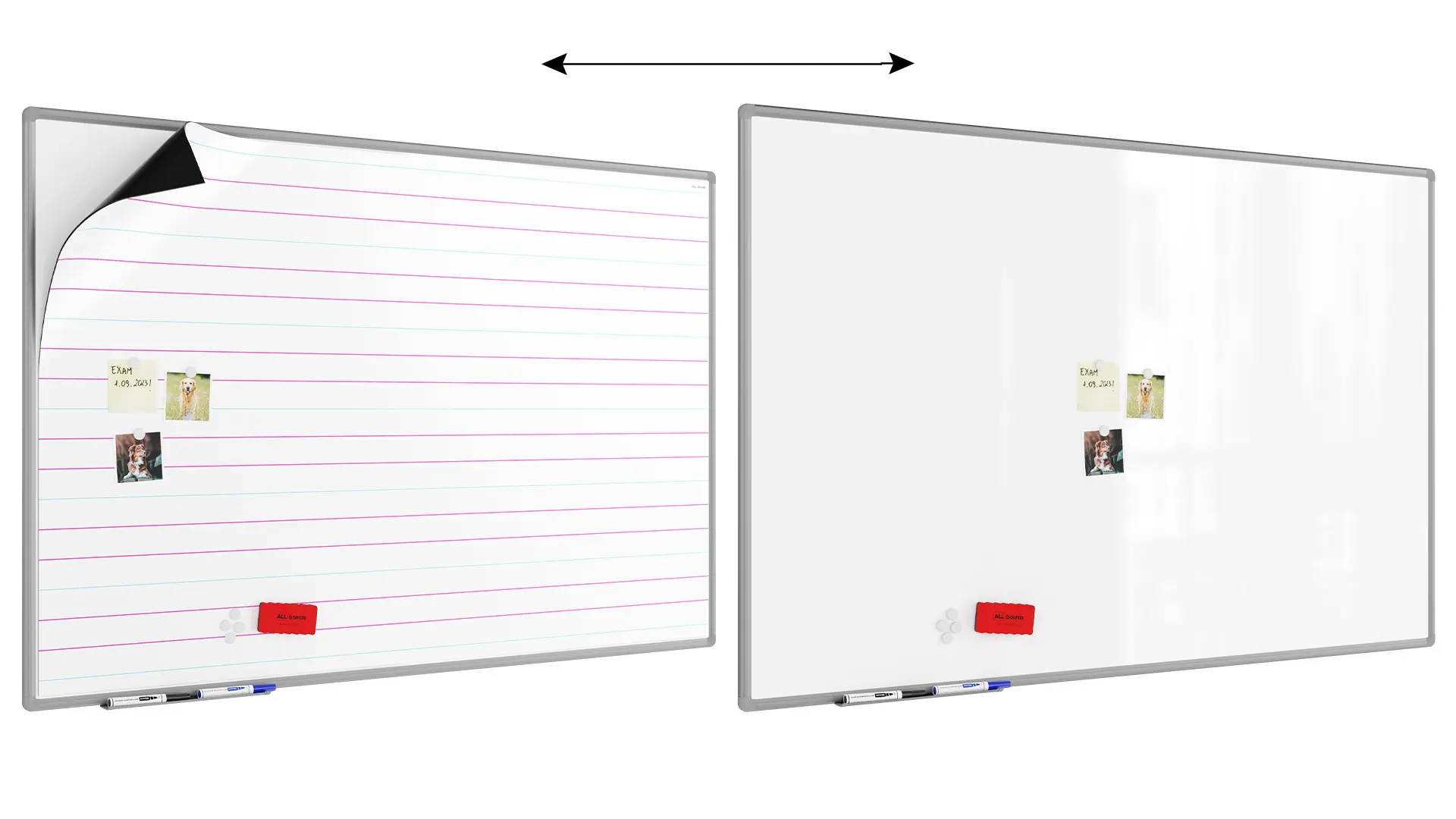 Magnetic Dry-Wipe Whiteboard for Learning to Write – 150 × 100 cm - Includes Accessory Set - Image 8