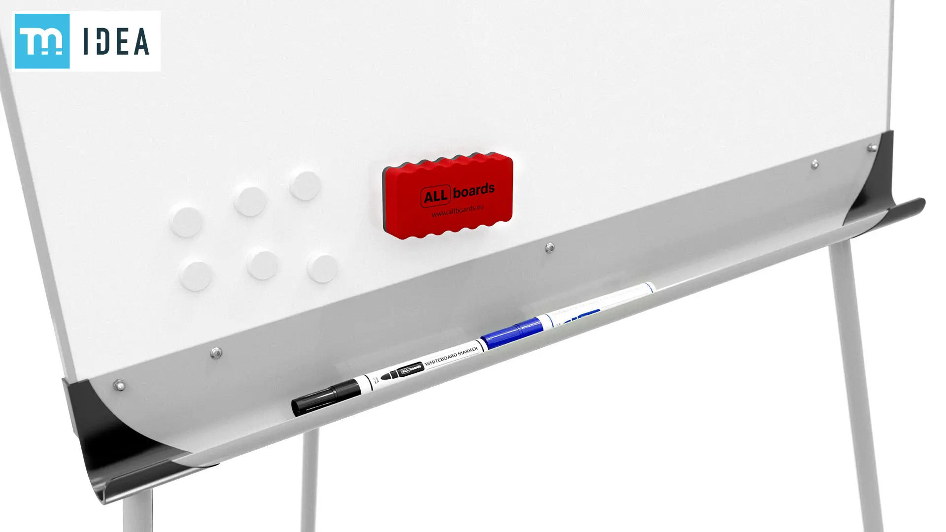 Flipchart TM IDEA® Dry-Wipe Magnetic 100x70 cm on BASIC Tripod + Free Accessories - Image 4