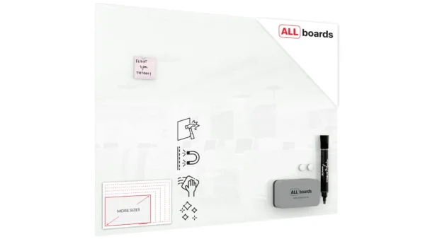 OUTLET Magnetic glass board 120x90 cm CLASSIC WHITE