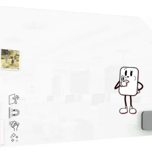 Magnetic glass board 120x60 cm PREMIUM SUPERWHITE (super white) + with Bonus Accessories