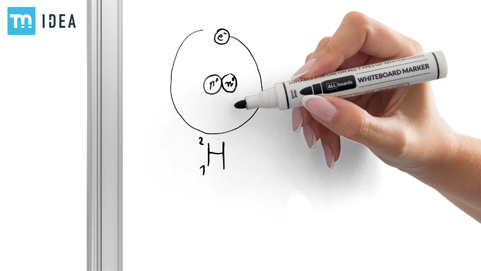 Magnetic Dry-Wipe Whiteboard 120x60 cm in Aluminium Frame + Accessory Set – TM IDEA® Flex Series - Image 4