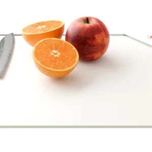 Glass chopping board 30 × 40 cm - WHITE Kitchen board, protective panel, glass serving tray