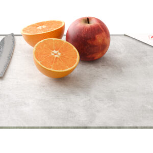 Glass chopping board 30 × 40 cm - CONCRETE II Kitchen board, protective panel, glass serving tray