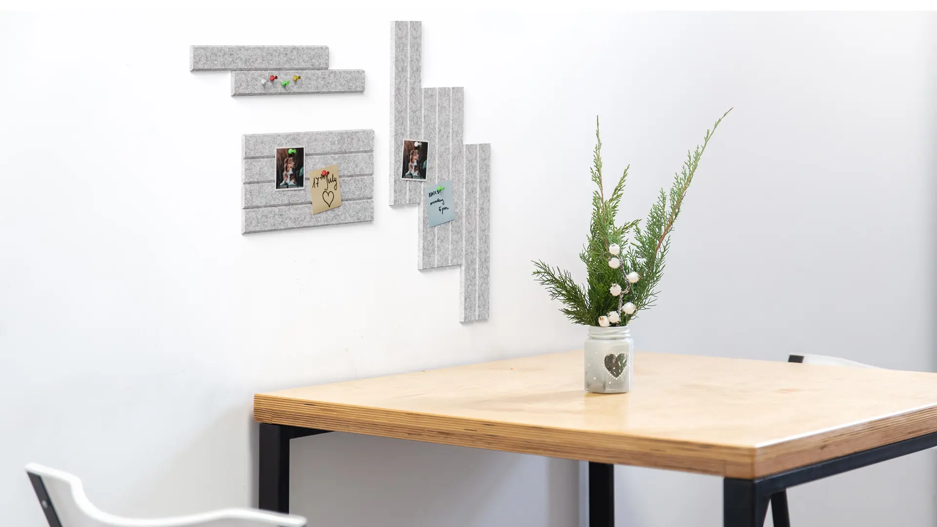 Felt Wall Panel 40 × 20 cm — Grey - Image 3