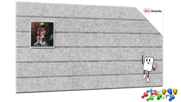 Felt Wall Panel 60 × 30 cm — Grey