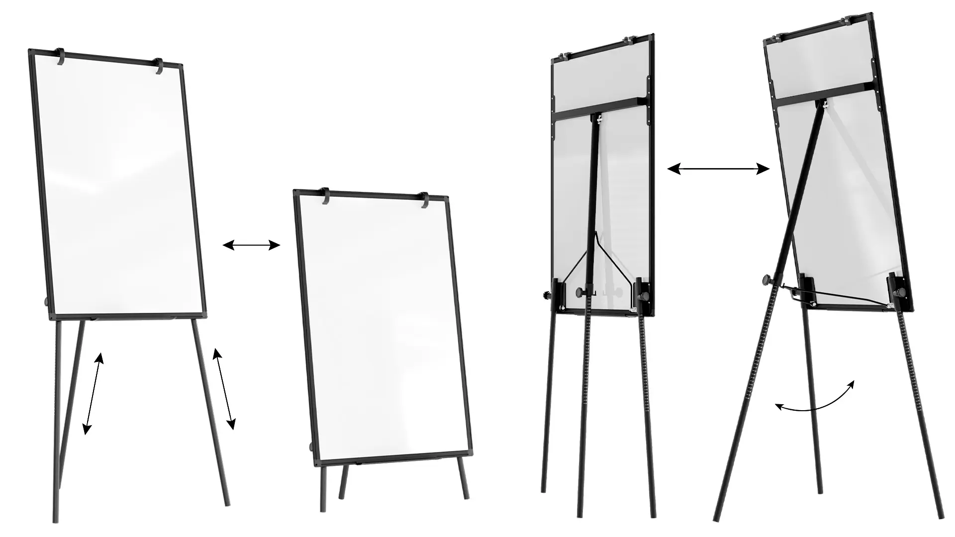 Dry-wipe Magnetic Flipchart 90 × 60 cm - Black + FREE Accessories - Image 5