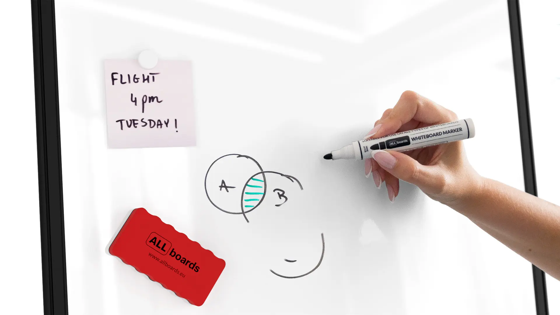 Dry-wipe Magnetic Flipchart 90 × 60 cm - Black + FREE Accessories - Image 7
