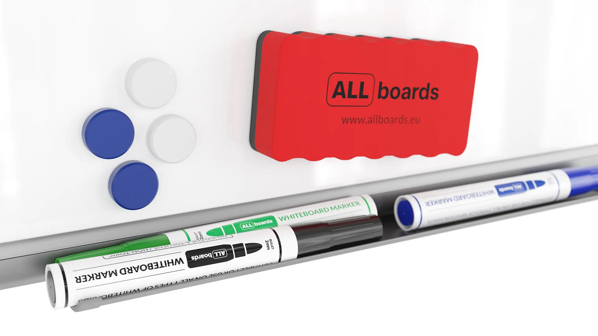 White magnetic dry-wipe board 100 × 80 cm with printed coordinate grid - Image 8