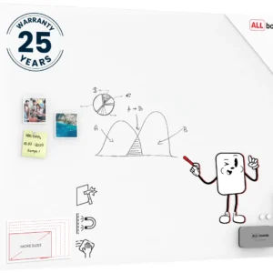 Matte Magnetic Glass Board 120x90 cm + FREE Accessories