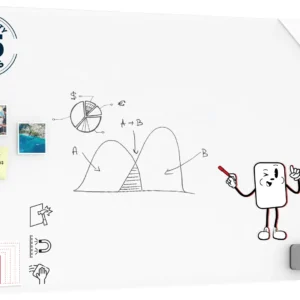 Matte Magnetic Glass Board 140x80 cm + FREE Accessories