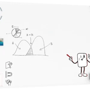 Matte Magnetic Glass Board 180x100 cm + FREE Accessories