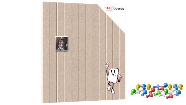 Felt Wall Panels 60x60 cm — Self-Adhesive Notice Board Tiles - Camel Brown