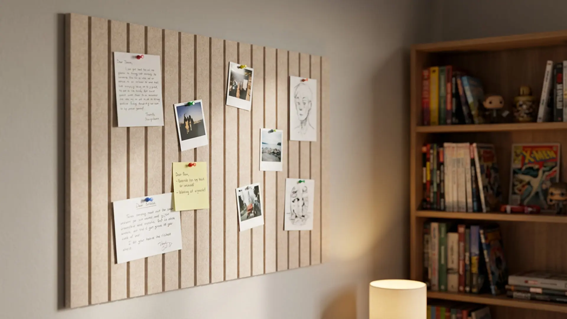Felt Wall Panels 90x60 cm — Self-Adhesive Notice Board Tiles - Camel Brown - Image 3