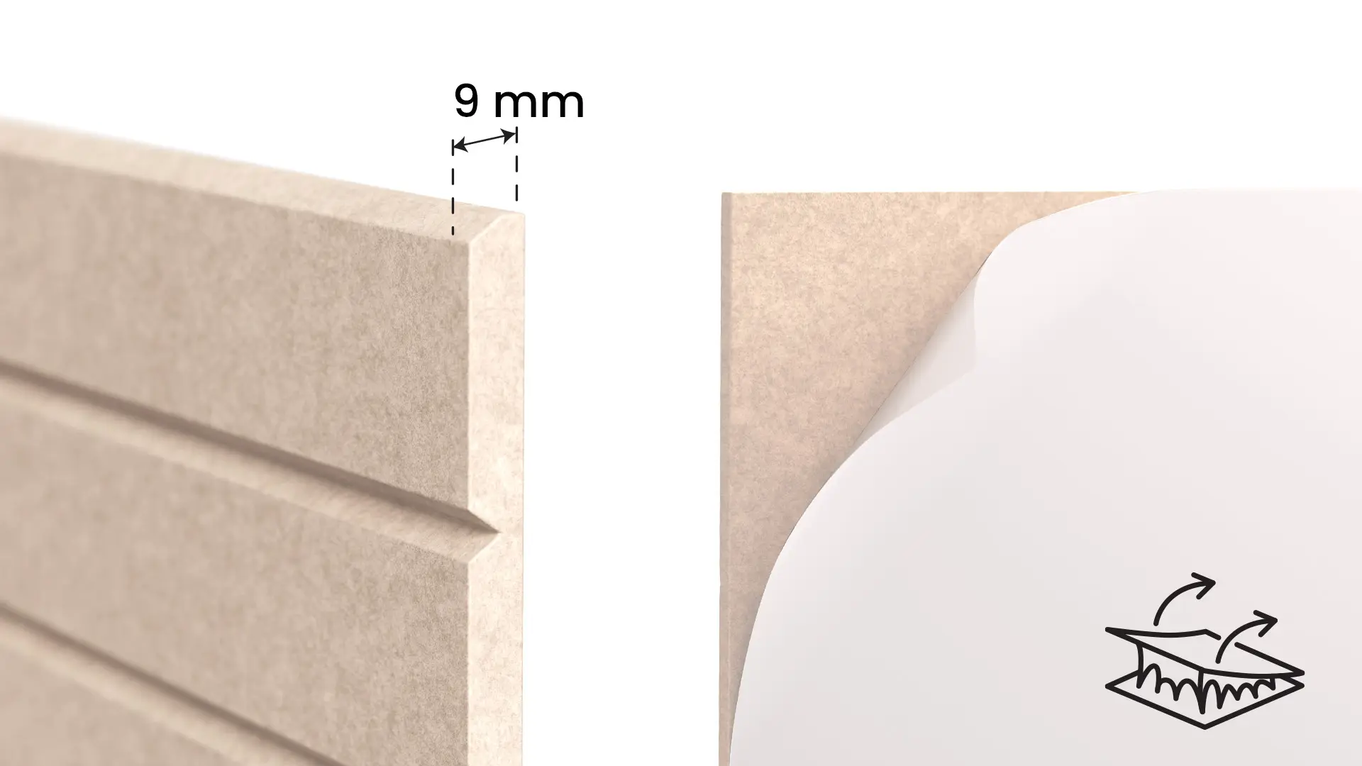 Felt Wall Panels 90x60 cm — Self-Adhesive Notice Board Tiles - Camel Brown - Image 5
