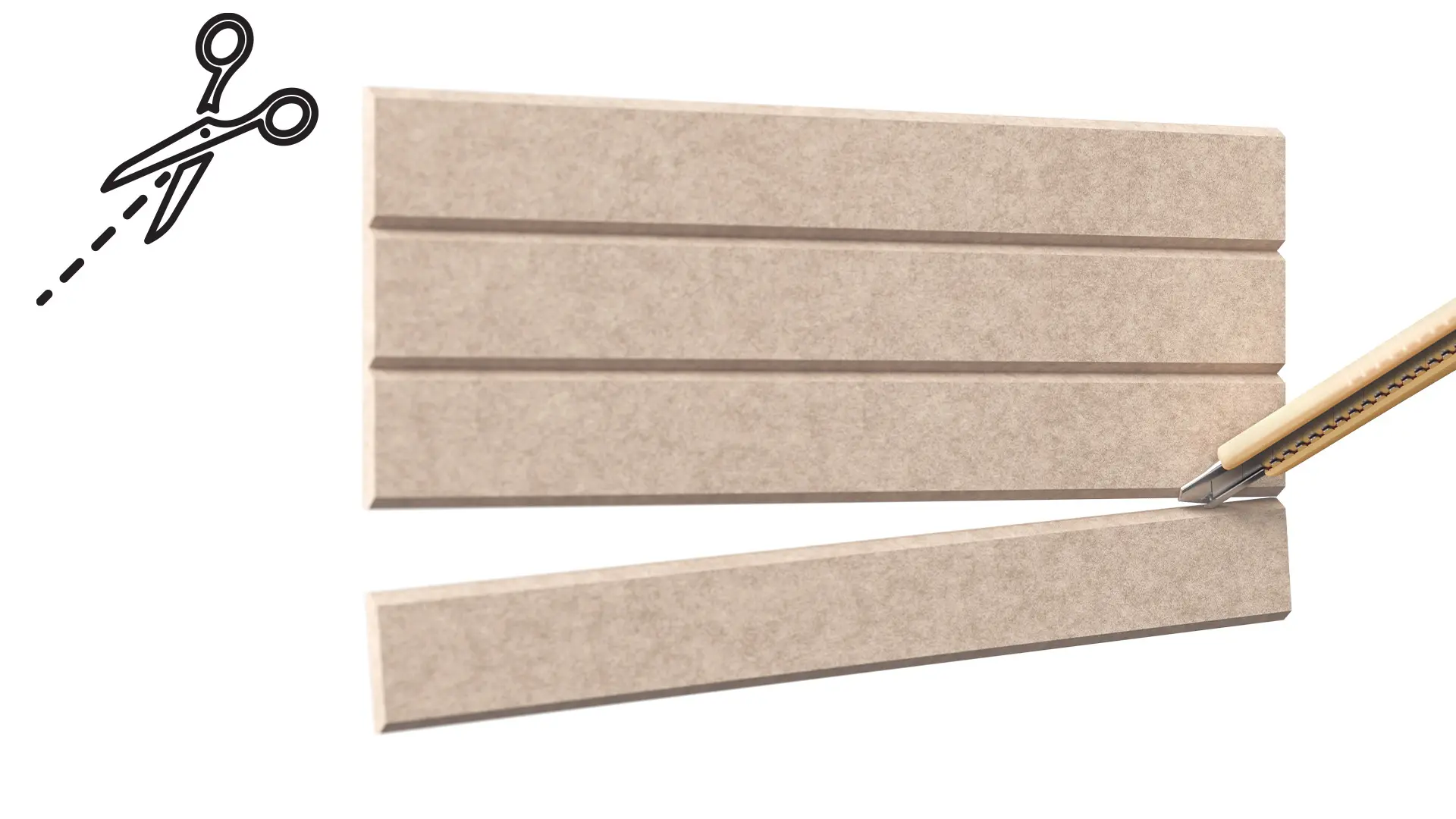 Felt Wall Panels 80x40 cm — Self-Adhesive Notice Board Tiles - Camel Brown - Image 6