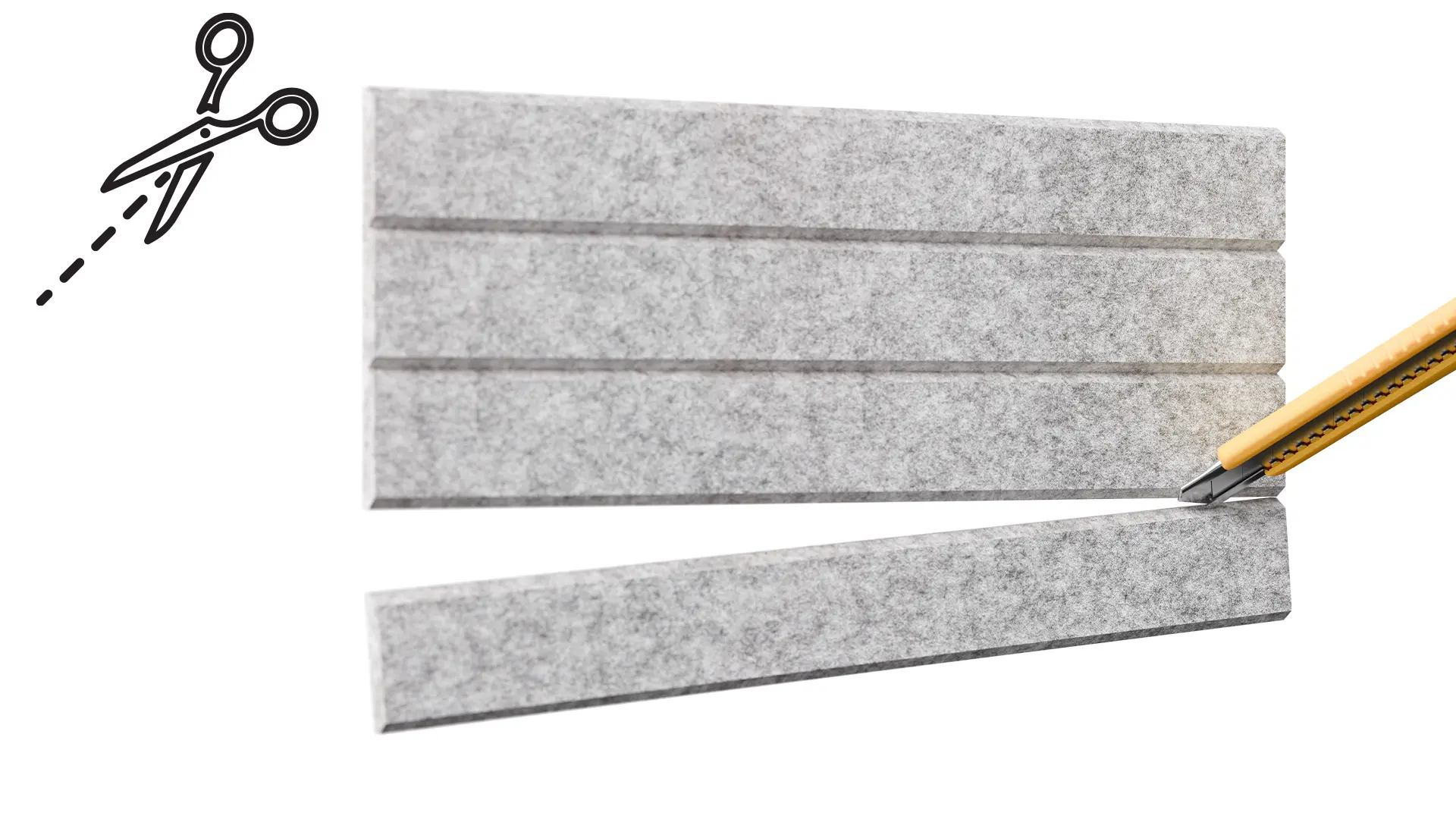 Felt Wall Panels 80x40 cm — Self-Adhesive Notice Board Tiles - Grey - Image 6
