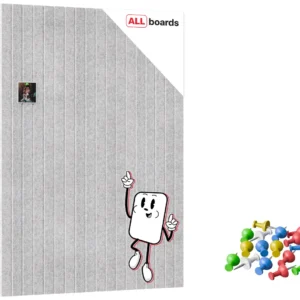 Felt Wall Panels 120x90 cm — Self-Adhesive Notice Board Tiles - Grey