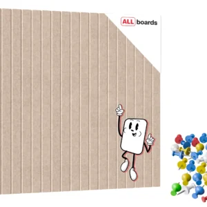 Felt Wall Panels 120x80 cm — Self-Adhesive Notice Board Tiles - Camel Brown