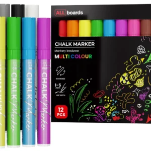 ALLboards Chalk Marker Set – 12 Assorted Colours