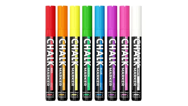 TM IDEA Chalk Marker Set – 8 Assorted Colours