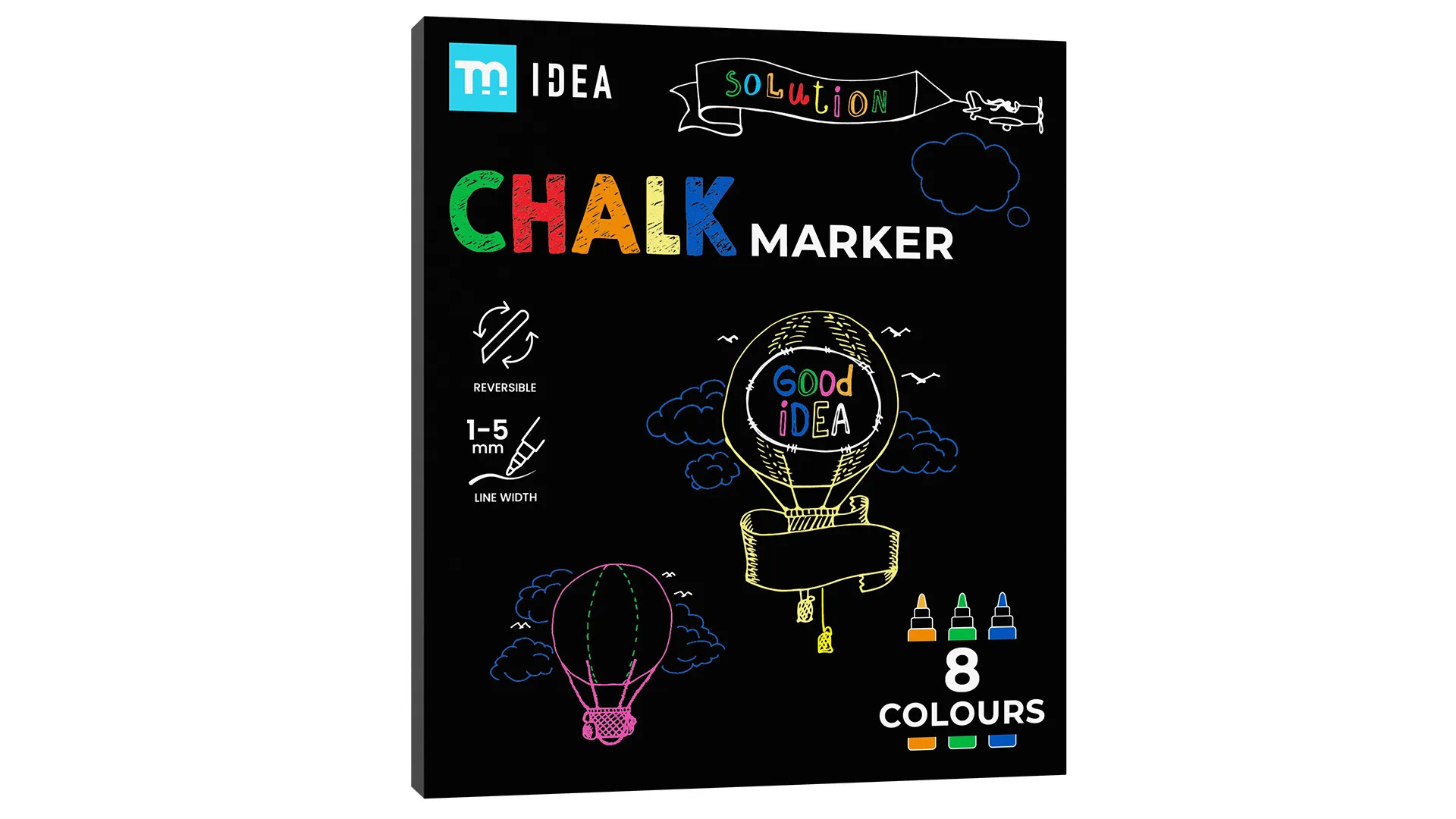 TM IDEA Chalk Marker Set – 8 Assorted Colours - Image 9
