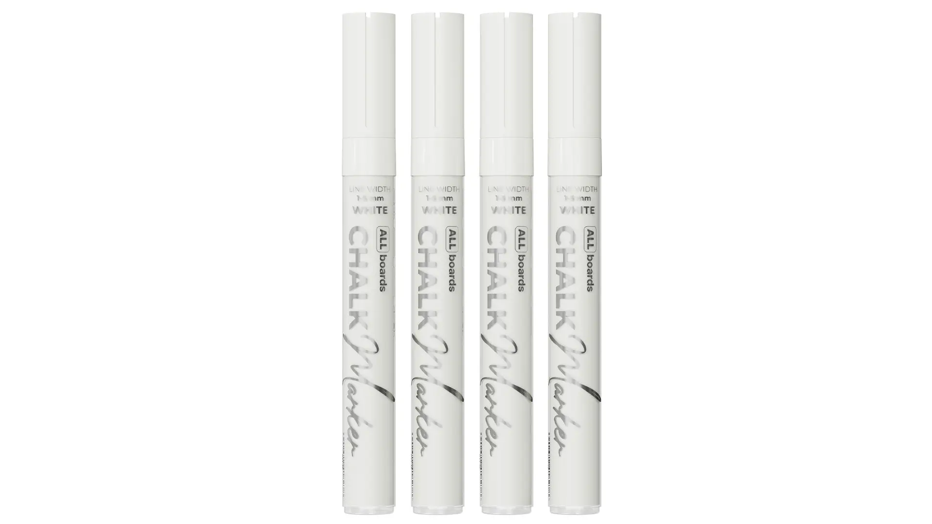 ALLboards Chalk Marker Set - 4 pcs, White