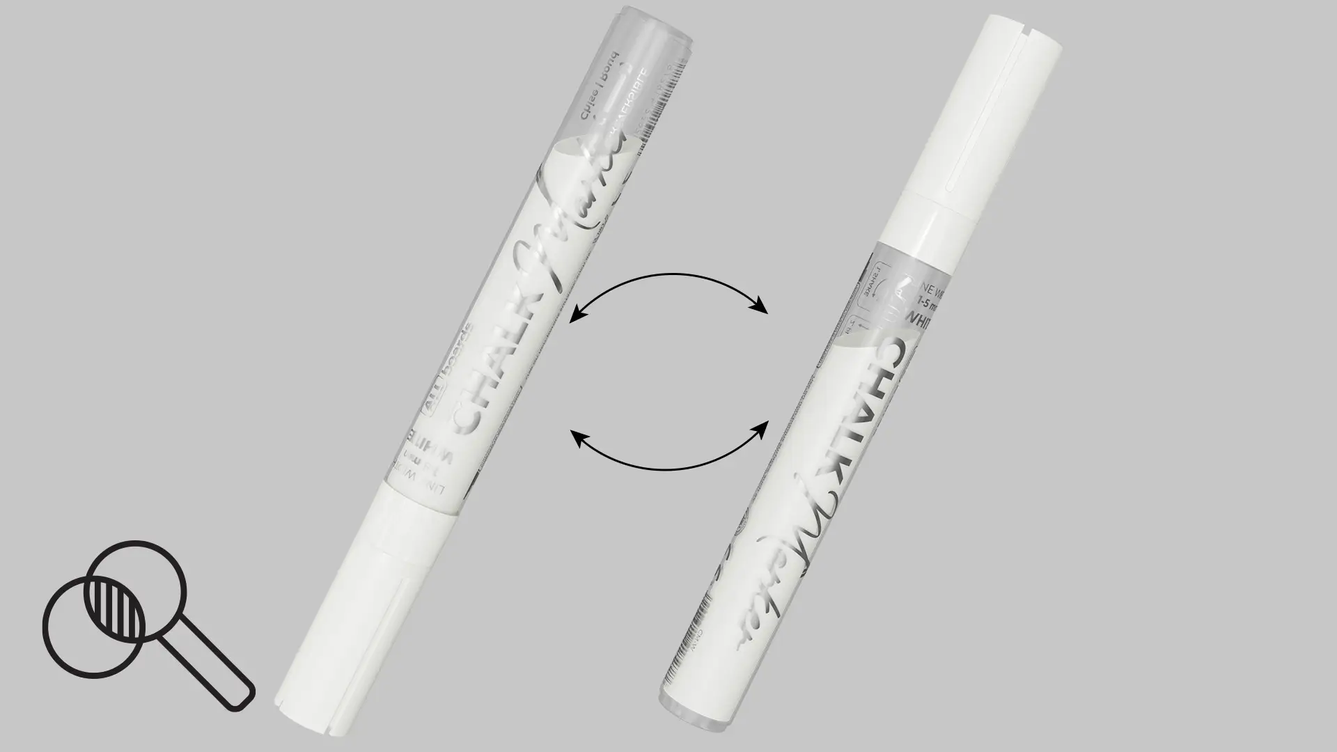 ALLboards Chalk Marker Set - 4 pcs, White - Image 5