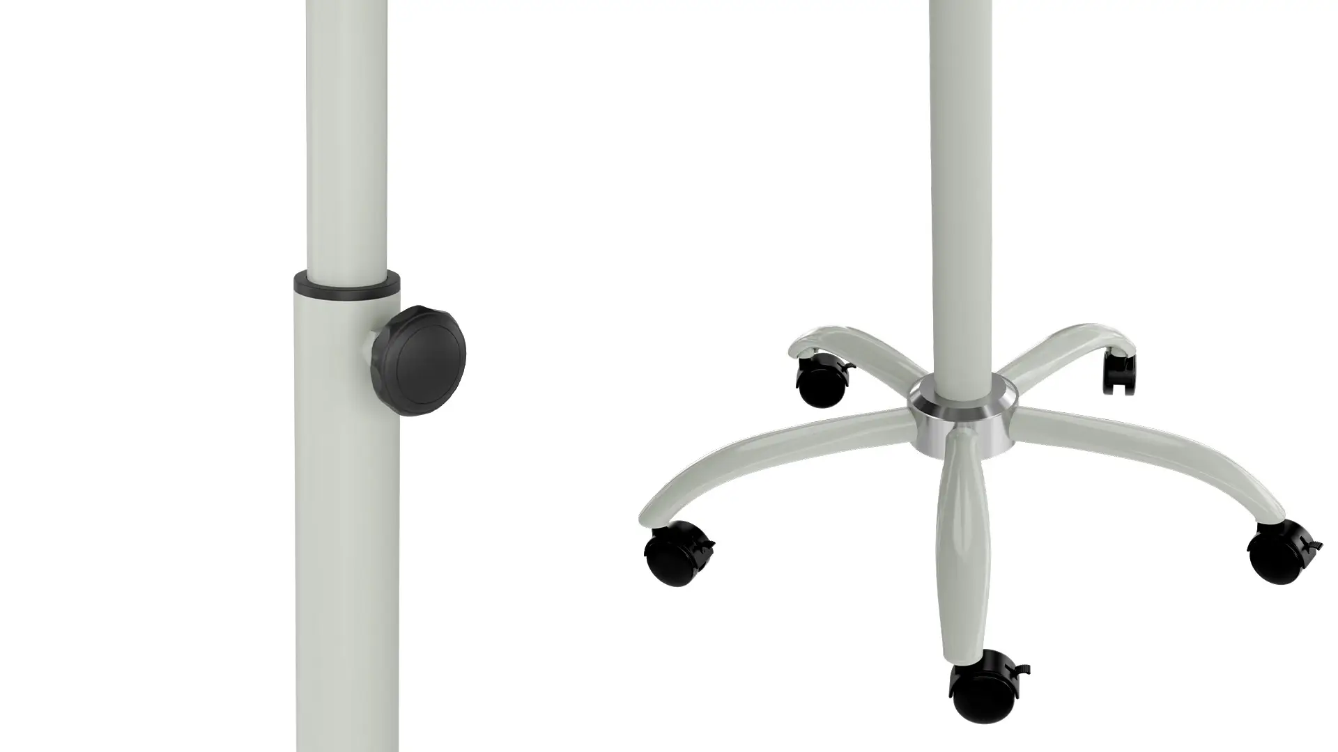 Mobile magnetic dry wipe flipchart on wheels 100x70 cm - silver + FREE ACCESSORIES - Image 6