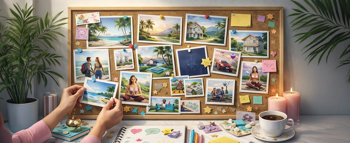Vision board step by step – how to create a&nbsp;dream board and stick to your plans?