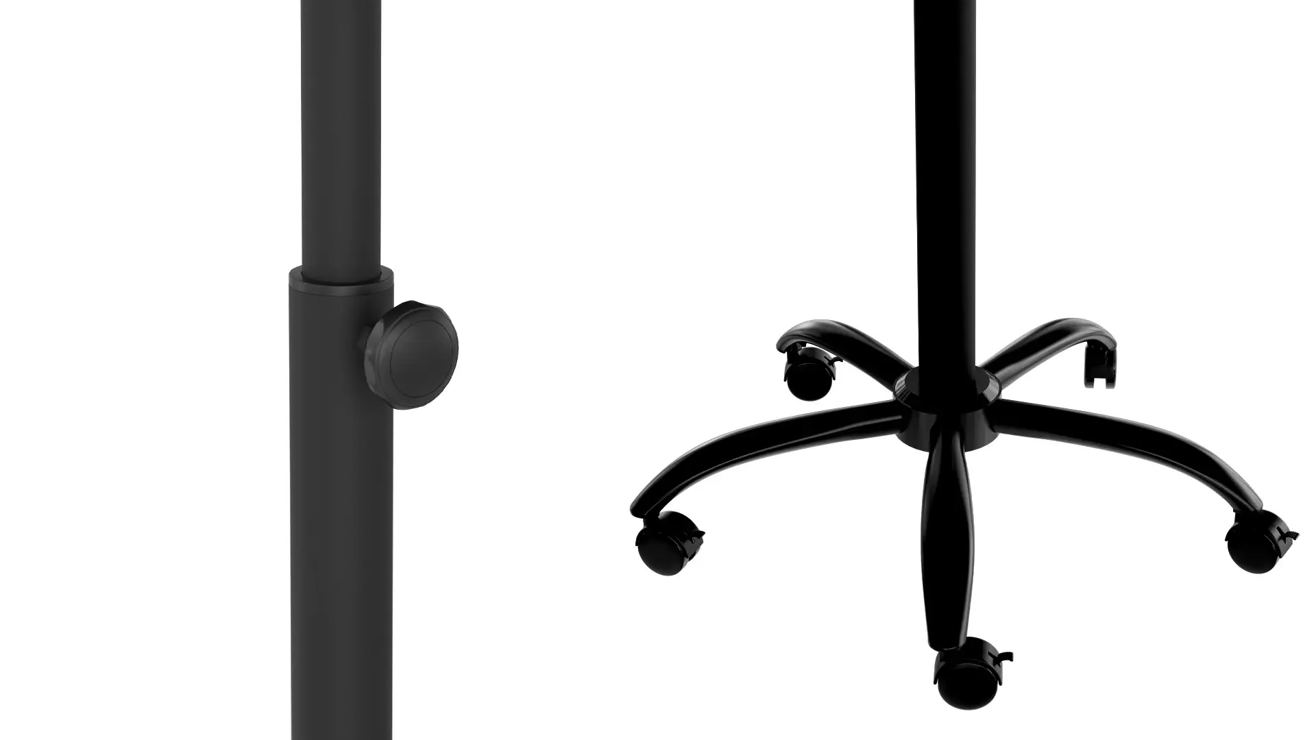 Mobile magnetic dry wipe flipchart on wheels 100x70 cm - black + FREE ACCESSORIES - Image 6