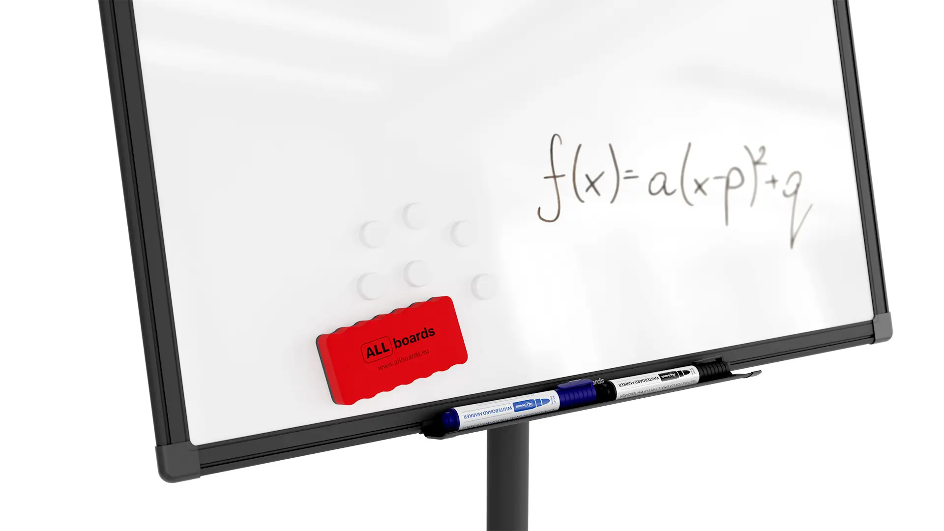 Mobile magnetic dry wipe flipchart on wheels 100x70 cm - black + FREE ACCESSORIES - Image 8