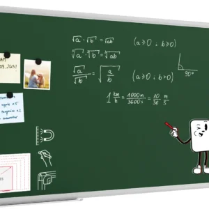 Green chalkboard magnetic surface aluminium frame 120x60 cm + FREE ACCESSORIES