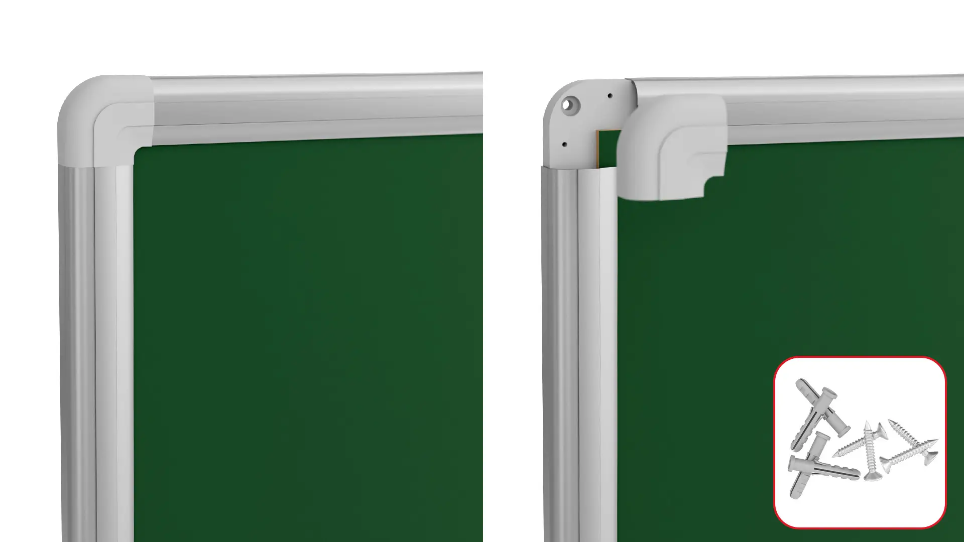 Green chalkboard magnetic surface aluminium frame 120x60 cm + FREE ACCESSORIES - Image 7