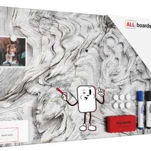 METALboards Magnetic Board, Petrified Wood 60x40 cm + FREE Accessories Set