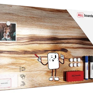 METALboards Magnetic Board, Tropical Wood 60x40 cm + FREE Accessories Set