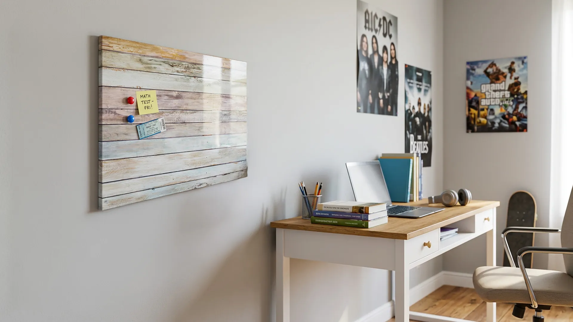 METALboards Magnetic Board, Pastel Wooden Planks 60x40 cm + FREE Accessories Set - Image 11