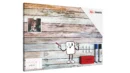 METALboards Magnetic Board, Pastel Wooden Planks 60x40 cm + FREE Accessories Set